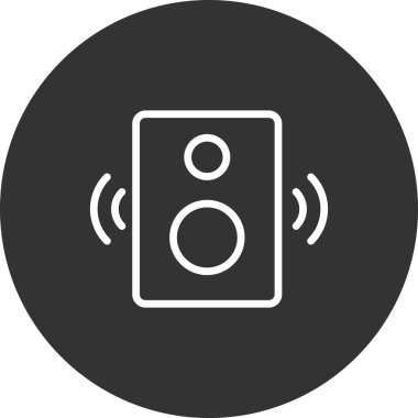 Hoparlör simgesi, vektör illüstrasyonu