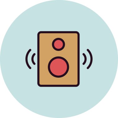 Hoparlör simgesi, vektör illüstrasyonu