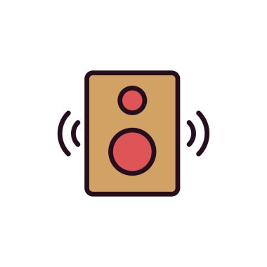 Hoparlör simgesi, vektör illüstrasyonu