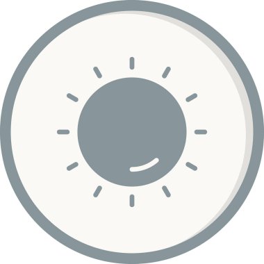 Güneş. Web simgesi basit illüstrasyon