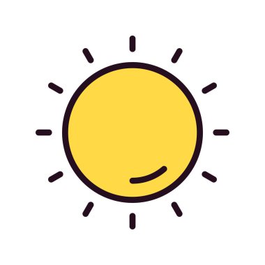 Güneş Simgesi Vektör illüstrasyonu