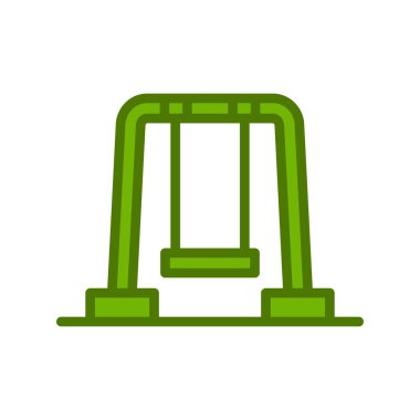 Salıncak simgesi, vektör illüstrasyonu