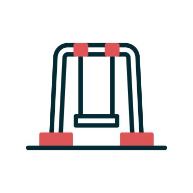 Salıncak simgesi, vektör illüstrasyonu