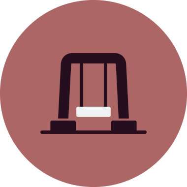 Salıncak simgesi, vektör illüstrasyonu