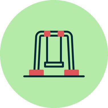 Salıncak simgesi, vektör illüstrasyonu