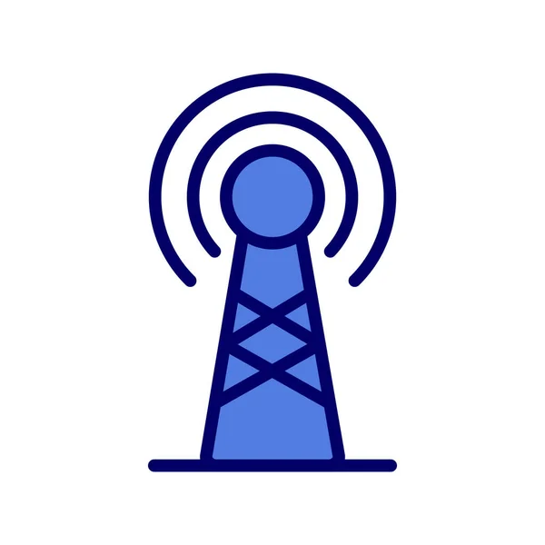 Broadcast Antenna Icon Vector Illustration — Stok Vektör