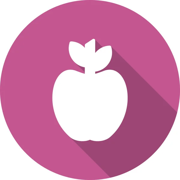 Vector Ilustración Fruta Manzana Icono — Archivo Imágenes Vectoriales