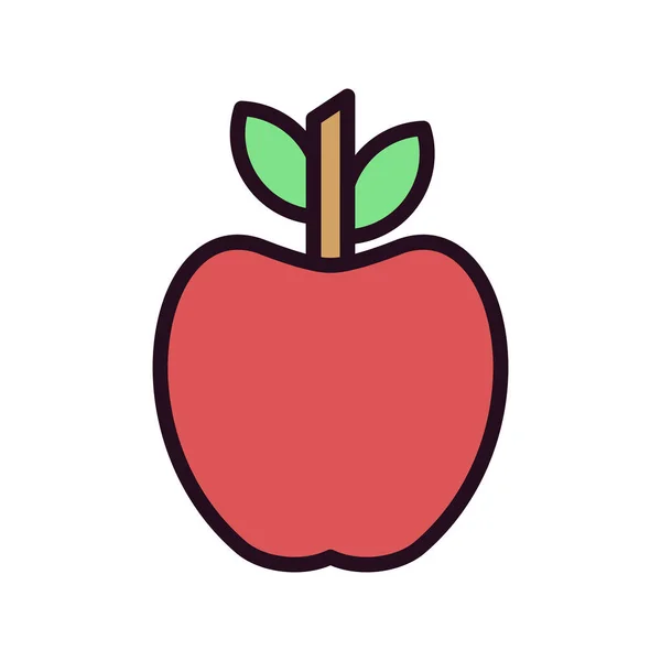 Vector Illustration Icon Apple Fruit — Stockvektor