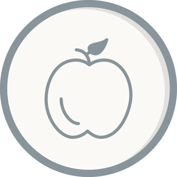 Vector Ilustración Fruta Manzana Icono — Vector de stock