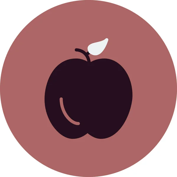 Vector Ilustración Fruta Manzana Icono — Archivo Imágenes Vectoriales