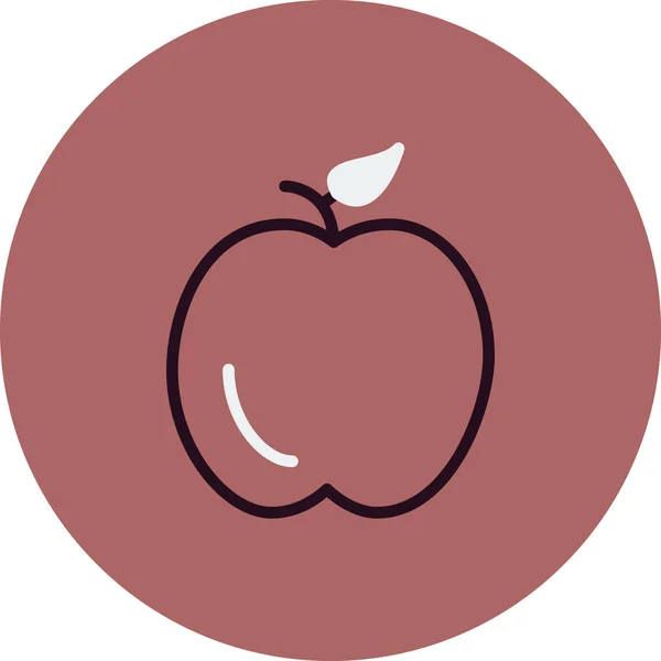 Vector Illustration Icon Apple Fruit — Image vectorielle