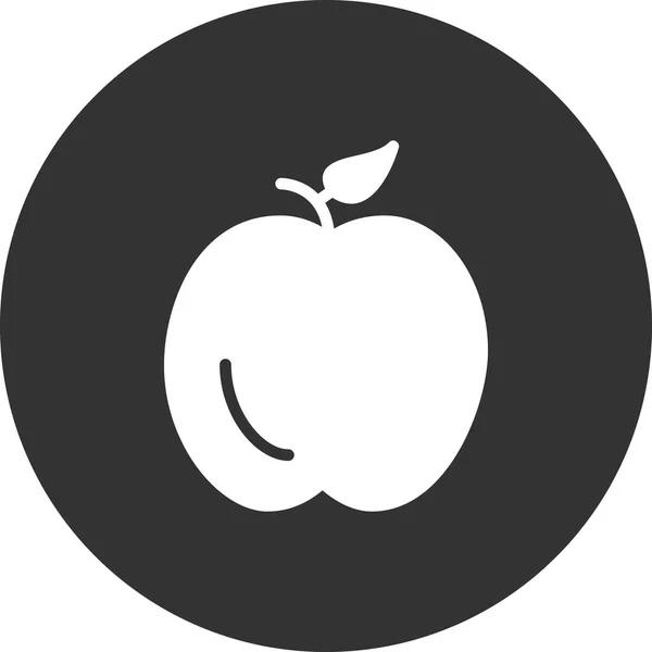 Vector Ilustración Fruta Manzana Icono — Archivo Imágenes Vectoriales