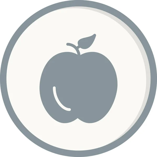 Vektorová Ilustrace Ikona Jablečné Ovoce — Stockový vektor
