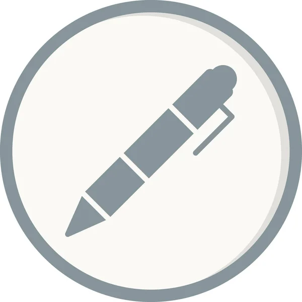 Kuličkové Pero Ilustrace Vektoru Ikon — Stockový vektor