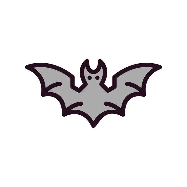 Halloween Bat Icon Vector Illustration — Stock Vector