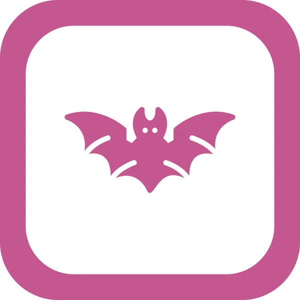 Murciélago Halloween Icono Vector Ilustración — Vector de stock