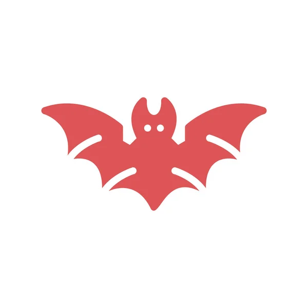 Murciélago Halloween Icono Vector Ilustración — Vector de stock