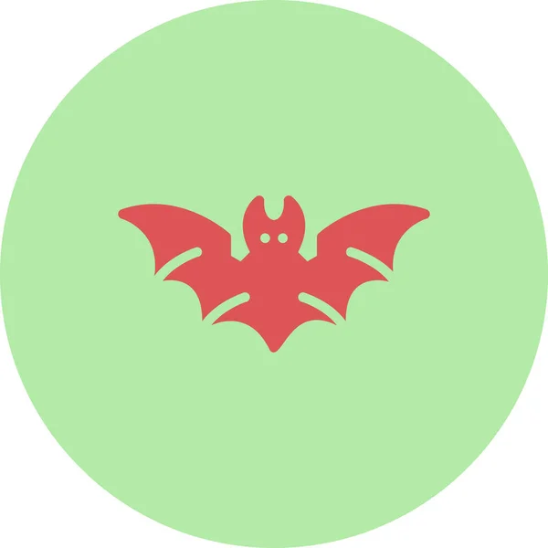 Murciélago Halloween Icono Vector Ilustración — Vector de stock