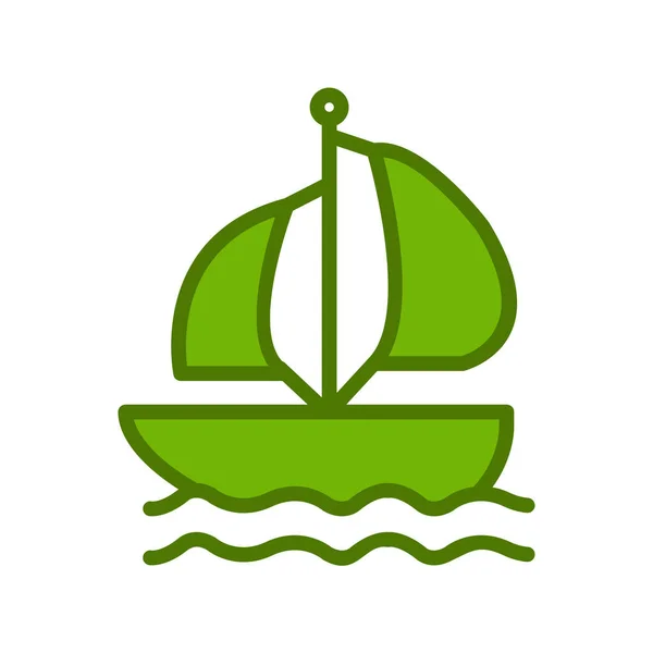 Boat Icon Vector Illustration — Vetor de Stock