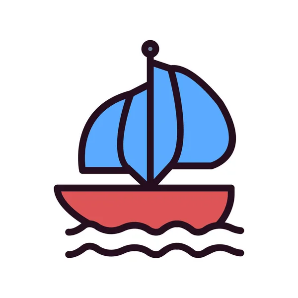 Boat Icon Vector Illustration —  Vetores de Stock