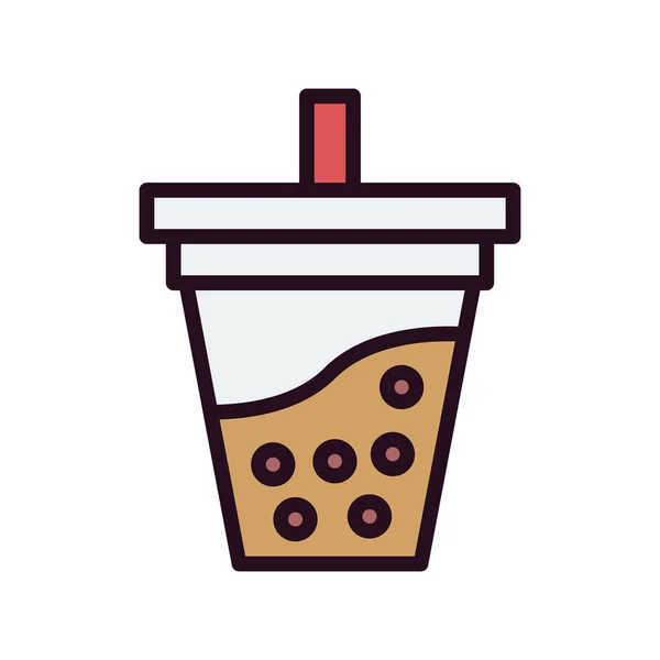 Bubble Tea Symbol Vektorillustration — Stockvektor