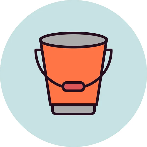 Bucket Icon Vector Illustration — Stock Vector