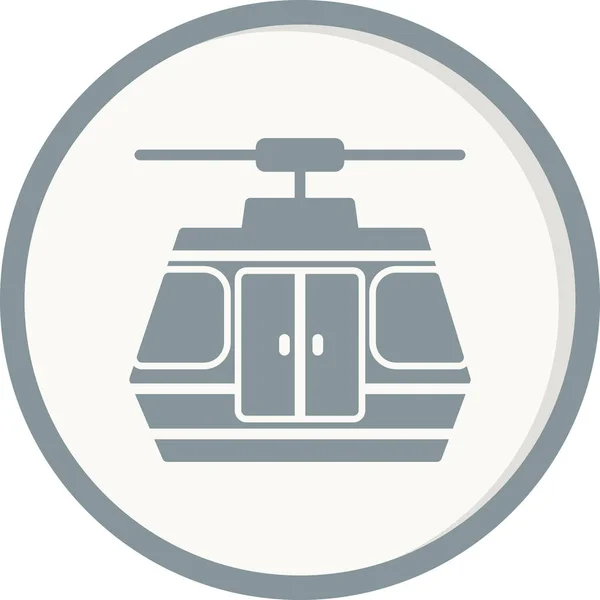 Cable Car Icon Vector Illustration — 스톡 벡터