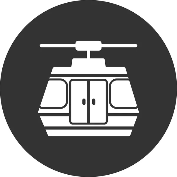 Cable Car Icon Vector Illustration — 스톡 벡터