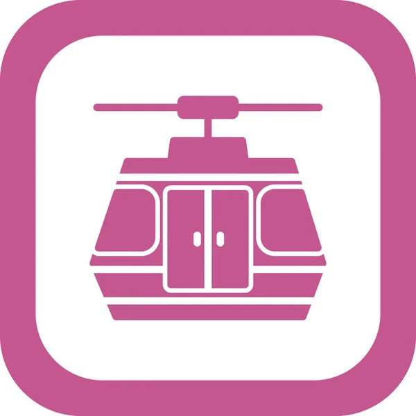 Cable Car Icon Vector Illustration — 스톡 벡터