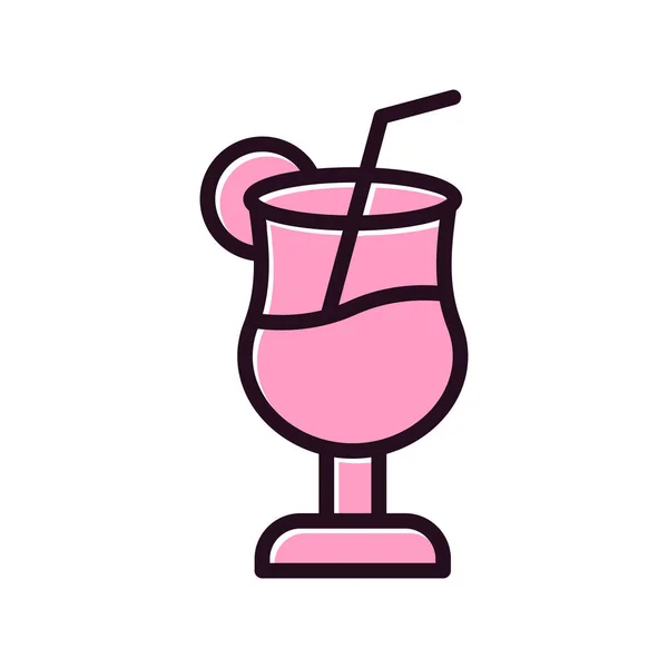 Cocktail Icon Vector Illustration — Stock Vector