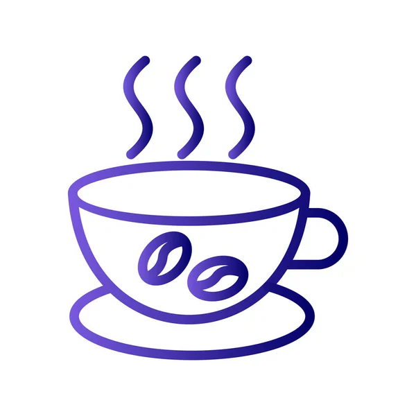 Kahve Fincanı Simgesi Vektör Illüstrasyonu — Stok Vektör