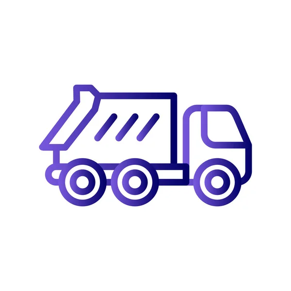 Ilustração Vetor Ícone Caminhão Basculante —  Vetores de Stock