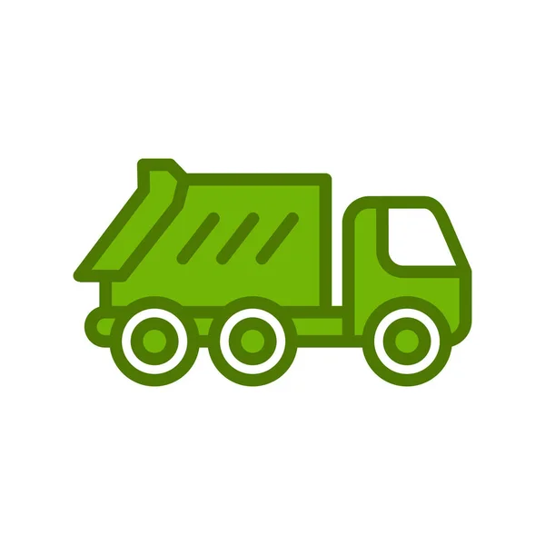 Dump Truck Icon Vector Illustration — Stok Vektör
