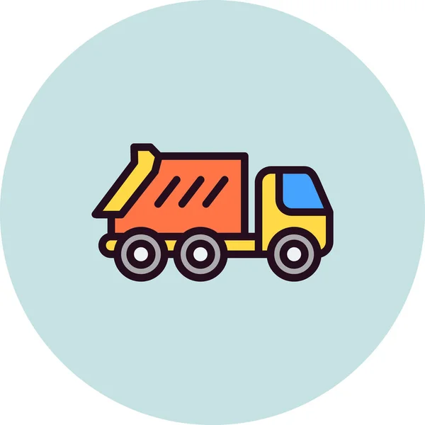 Dump Truck Icon Vector Illustration — Stockvektor