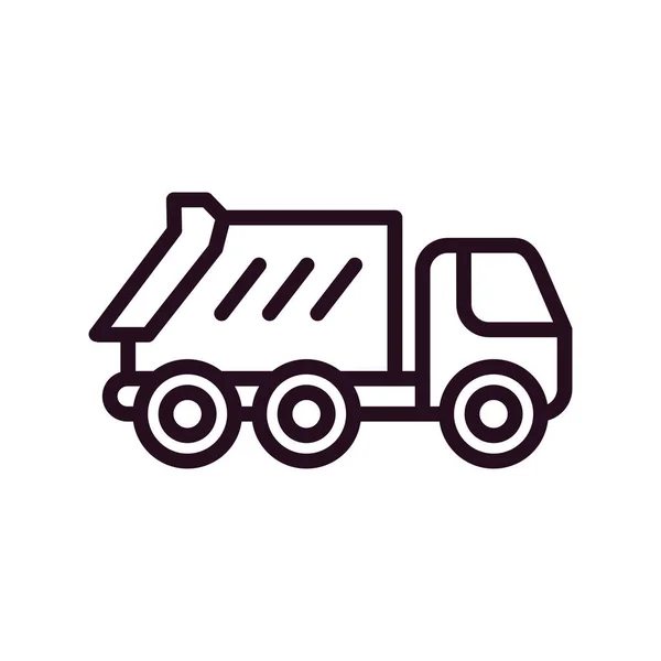 Ilustração Vetor Ícone Caminhão Basculante — Vetor de Stock