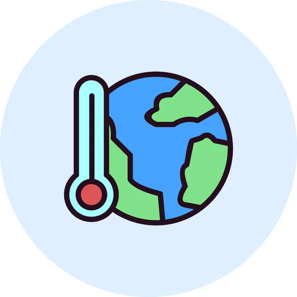 Greenhouse Effect Icon Vector Illustration — Stock Vector
