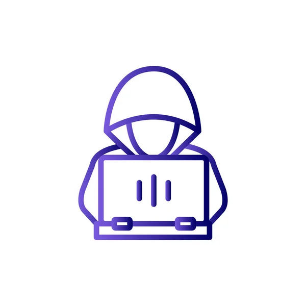 Hacker Icon Vector Illustration — Stock Vector