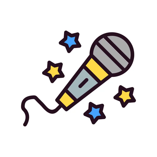 Karaoke Microphone Icon Vector Illustration — Stockvektor