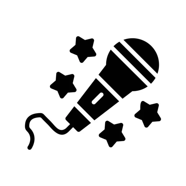 Karaoke Microphone Icon Vector Illustration — Vector de stock