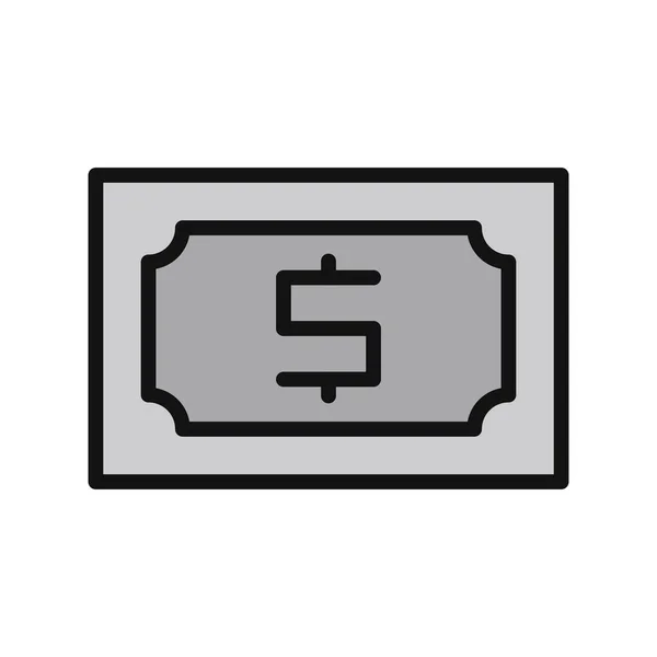 Geld Vektor Dünne Linie Symbol — Stockvektor