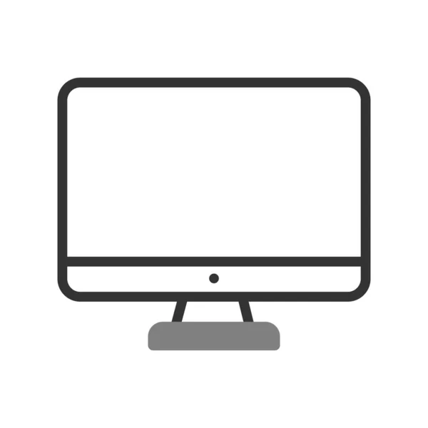 Számítógép Monitor Ikon Vektor Illusztráció — Stock Vector