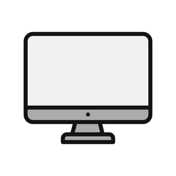 Ícone Monitor Computador Ilustração Vetorial — Vetor de Stock