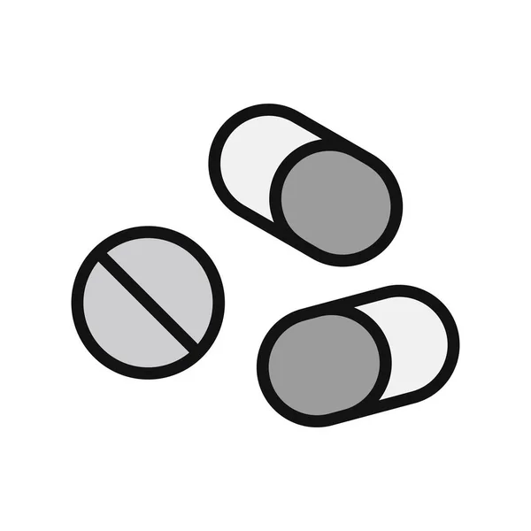 Pills Icon Modern Vector Illustration Design — Vetor de Stock