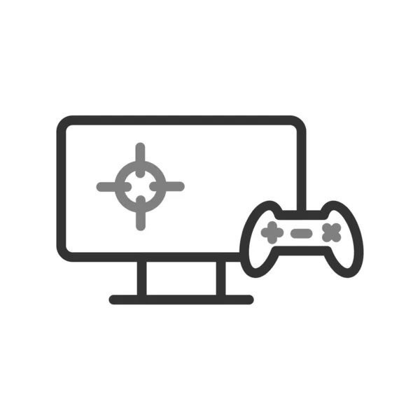 Playing Videogame Icon Vector Illustration — Image vectorielle