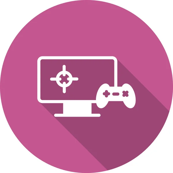 Playing Videogame Icon Vector Illustration — Image vectorielle