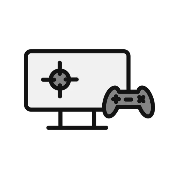 Playing Videogame Icon Vector Illustration — Image vectorielle