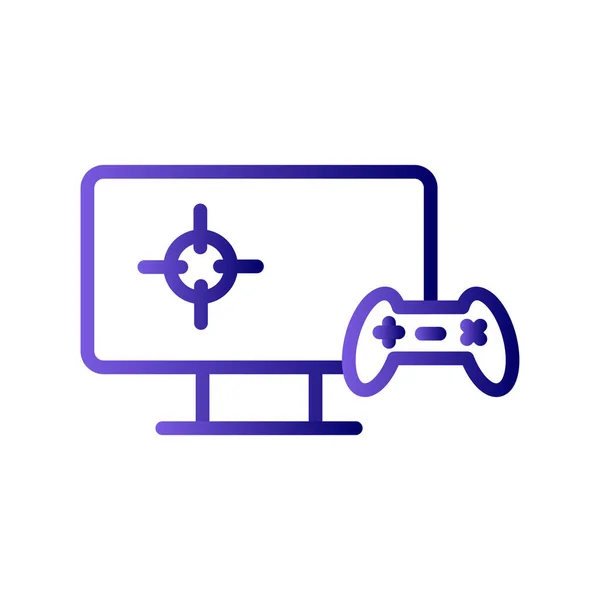 Playing Videogame Icon Vector Illustration — Image vectorielle