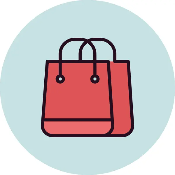 Icono Bolsa Compras Vector Ilustración — Archivo Imágenes Vectoriales