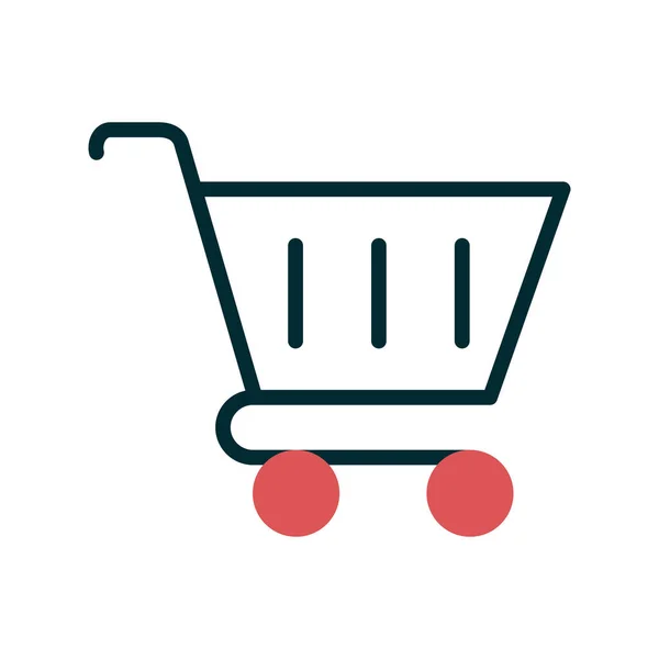 Icono Del Carrito Compras Ilustración Del Vector — Vector de stock