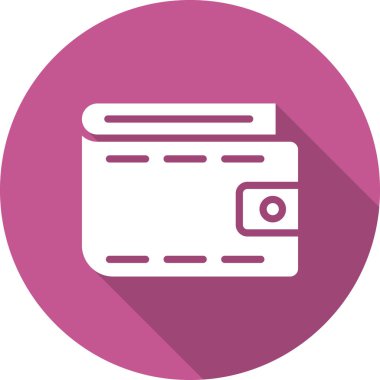 Cüzdan simgesi, bankacılık konsepti vektör illüstrasyonu